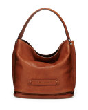 Longchamp 3D Leather Hobo Bag, Cognac