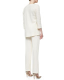 Ottoman Knit 3/4-Sleeve Tunic