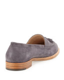 Aldena Tassel Suede Loafer, Gray