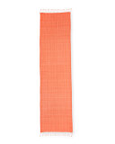 Jamdani Hand-Loomed Scarf, Guava