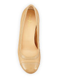 Elsie Cap-Toe Wedge Pump, Sandstone