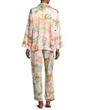 Yuzen Printed Two-Piece Pajama Set, Antique