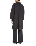 Reversible Zebra-Jacquard Coat, Flannel