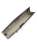 Cherry Blossom Crocodile Razor Clutch Bag, Anthracite