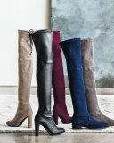 Highland Leather Over-The-Knee Boot, Nero