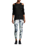 Magnify Athletic Leggings, Black Pattern