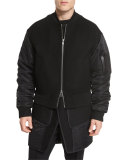 Double-Layer Bomber Jacket/Vest Combo