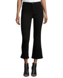 Jackie Trimtone Cropped Flare-Leg Jeans, Carver