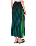 Two-Tone Jersey Maxi Skirt, Midnight Blue