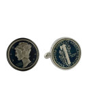 Mercury Dime Cuff Links