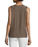Roya Sleeveless Shimmer Blouse 
