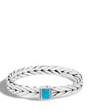 Men's Modern Chain Medium 9mm Sterling Silver & Turquoise Bracelet