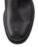 Maud Leather Ankle Boot, Black