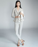 Treeca Cl. Continuous Cropped Pants, Gray Khaki