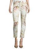 Vintage Garden Floral-Print Skinny Ankle Jeans, Multi