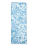 Marbleized Hues Flax Scarf, Ice Water/Multi