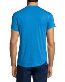 Short-Sleeve V-Neck T-Shirt, Butterfly Blue