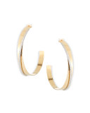 Large Vanity Expose Twisted 14K Gold & Diamond Hoop Earrings