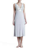 Zen Floral-Trim Gown