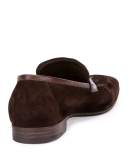 Lorenzo Suede Tassel Loafer, Brown
