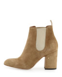 Mia Suede 85mm Chelsea Boot, Beige