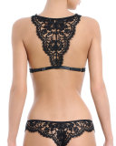 Fatal Attraction Triangle Lace Bralette, Black