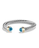 Cable Classics Bracelet with Blue Topaz and Gold