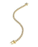 Yellow Gold Plated Pave Crystal Mini Cone Bracelet