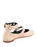 Rachel Grommet Ballerina Flat, Nude