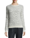 Salomay Leopard-Print Knit Sweater