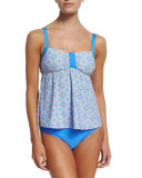 Santorini Printed Babydoll Swim Top