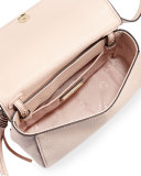 Thea Mini Leather Crossbody Bag, Pale Apricot