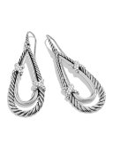 X Drop Earrings with Diamonds