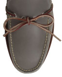 Yarmouth USA Leather Boat Shoe, Charcoal