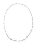 Silver Glamazon Circle Link Necklace, 40"