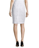 floral lace pencil skirt