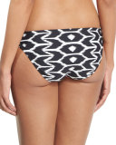 Africana Shirred-Side Printed Hipster Swim Bottom