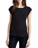 Rancher Cap-Sleeve Blouse
