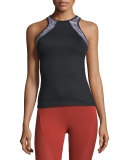 Deviate Two-Tone Sport Tank, Sahara/Black