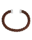 Classic 6mm Cable Leather Cuff