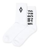 Paco Crew Socks, Black/White