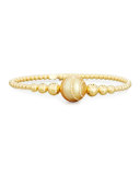 Beaded Bracelet in 18K Yellow Gold with Diamond-Striped Pearl