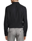Pin-Dot Dress Shirt, Black