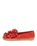 Blossom Leather Espadrille Flat