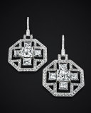 Bespoke Princess-Cut Diamond Octagon Earrings