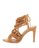 Aria Woven Strappy Sandal, Cuoio