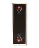 Voile Rottweiler Dog Scarf, Black/White