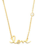 Love Pendant Bezel Diamond Necklace