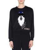 Karlito T-Shirt with Fur Detail, Black
