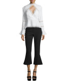 High-Waist Cropped Flare Pants